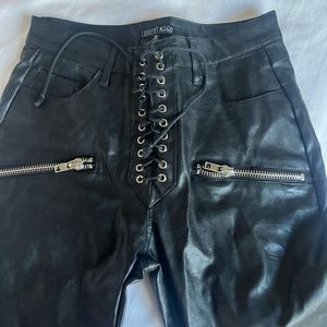 Current Mood Lace Up Leather Pants